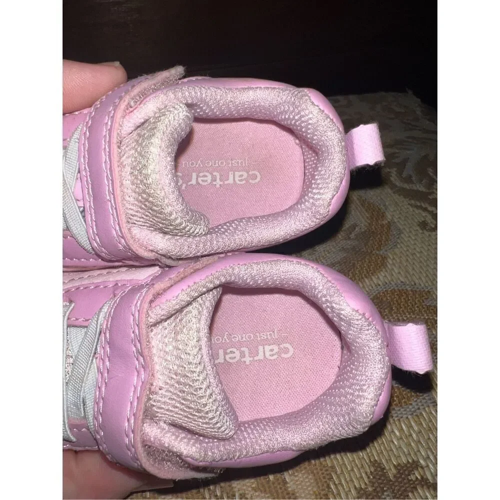 Carters Pink Tennis Shoes Toddler Size 4